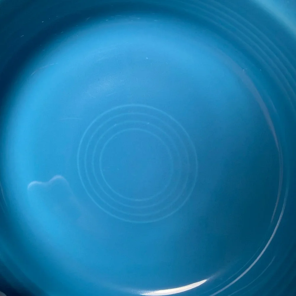 Fiesta Peacock Blue Rimmed Cereal Bowls Set of 2 HLC USA Ceramic Turquoise